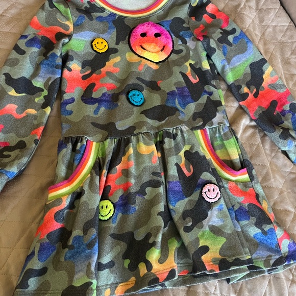 SOLD Girls Camo smiley face dress by Truly Me - Picture 2 of 7